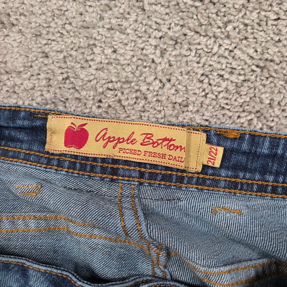 Vintage Apple Bottoms Jeans Womens 21 22 Embroidered Back Pocket Y2K Bootcut - Picture 7 of 16